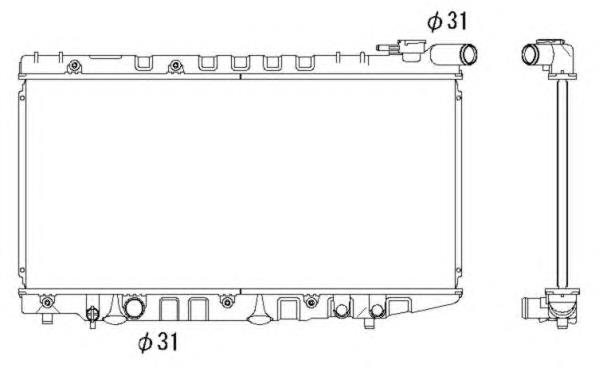 Chłodnica silnika Toyota 1640016130 cena, od 47,38 USD