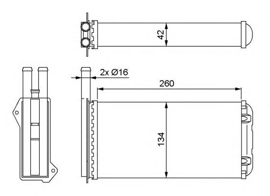 Chłodnica nagrzewnicy (ogrzewacza) NRF 52220 cena, od 26,89 USD