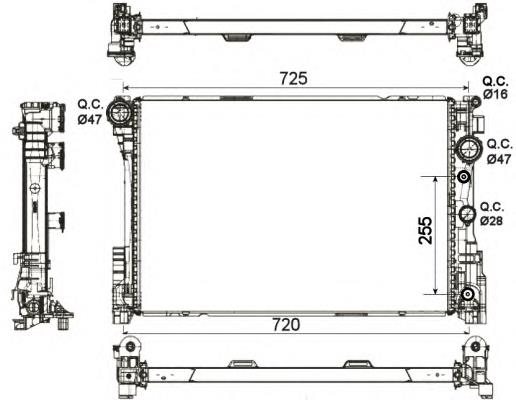 2045003003 Mercedes Chłodnica silnika