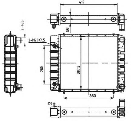 Chłodnica silnika Land Rover BTP2275 cena, od 175,53 USD