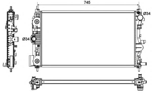 Chłodnica silnika NRF 53131