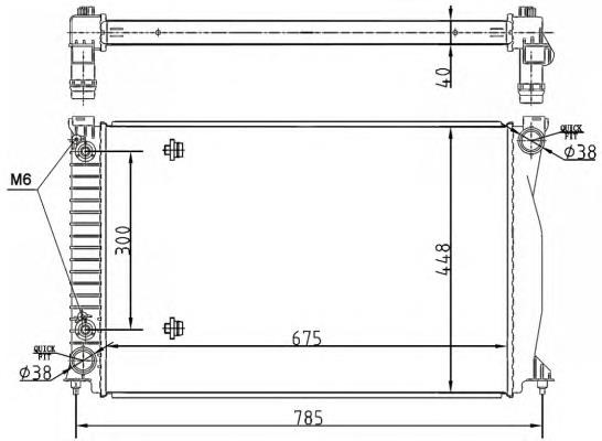 Chłodnica silnika NRF 53105 cena, od 183,92 USD