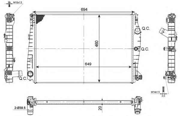 Chłodnica silnika NRF 53114 cena, od 141,58 USD