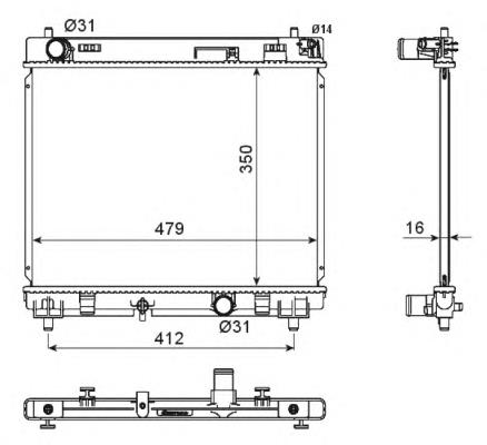 164000N050 Toyota Chłodnica silnika