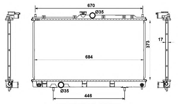 Chłodnica silnika NRF 53779
