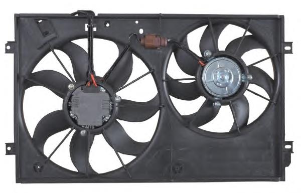 Dyfuzor chłodnicy, w komplecie z silnikiem i wirnikiem VAG 1K0121207M cena, od 86,83 USD