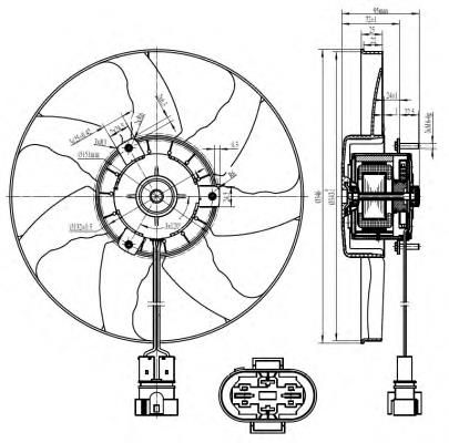Wentylator elektryczny układu chłodzenia kompletny (silnik+wirnik) NRF 47428 cena, od 62,87 USD
