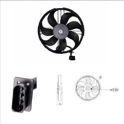 Wentylator elektryczny układu chłodzenia kompletny (silnik+wirnik) Nissens 85551 cena, od 111,11 USD