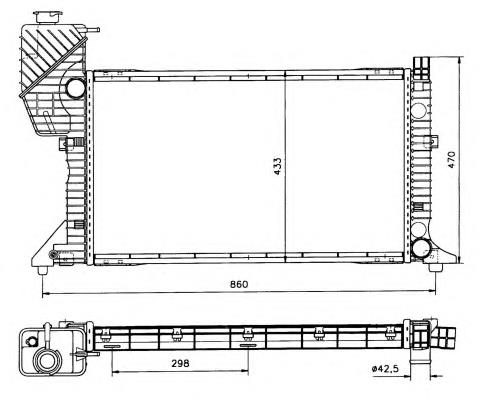 Chłodnica silnika NRF 50557