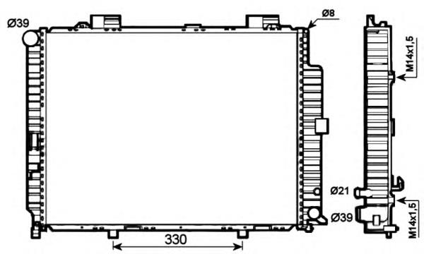 Chłodnica silnika NRF 50575