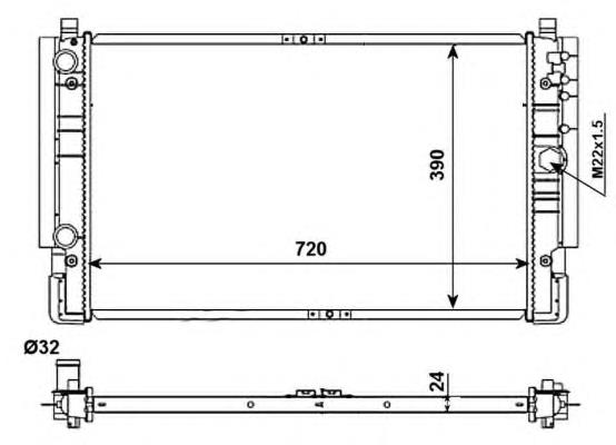Chłodnica silnika NRF 509515