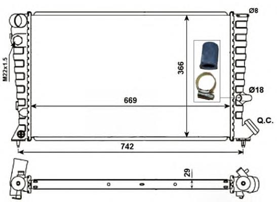 Chłodnica silnika NRF 58101