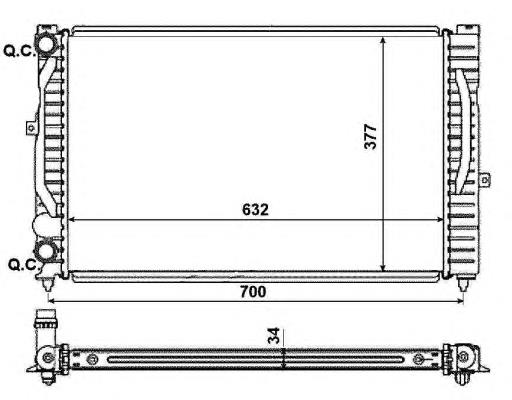 Chłodnica silnika NRF 58259