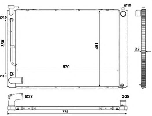 Chłodnica silnika Toyota 1604120300 cena, od 189,50 USD