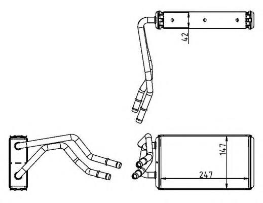 2527490 Ford Chłodnica nagrzewnicy (ogrzewacza)