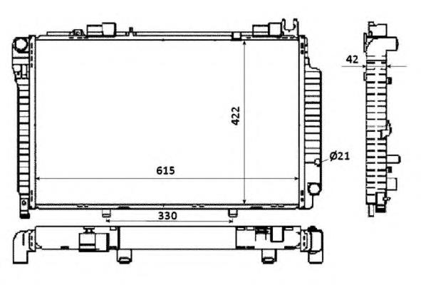 Chłodnica silnika Mercedes A2025005603 cena, od 147,12 USD