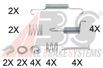 Zestaw montażowy szczęk hamulcowych tylnych Febest 25044007RKIT cena, od 14,48 USD
