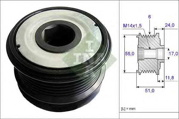 ADA1061304 Blue Print Koło pasowe alternatora