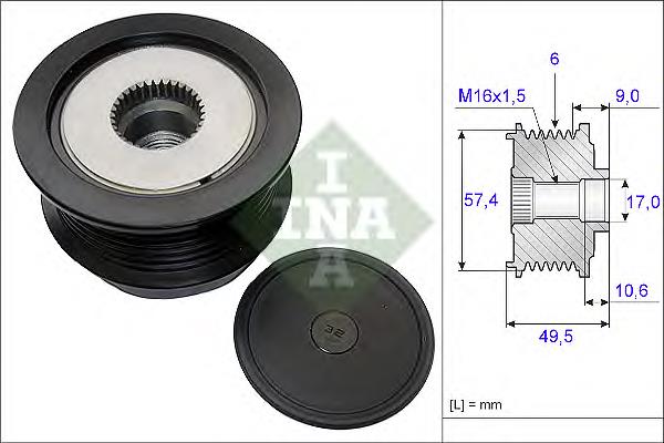 535018910 LUK Koło pasowe alternatora