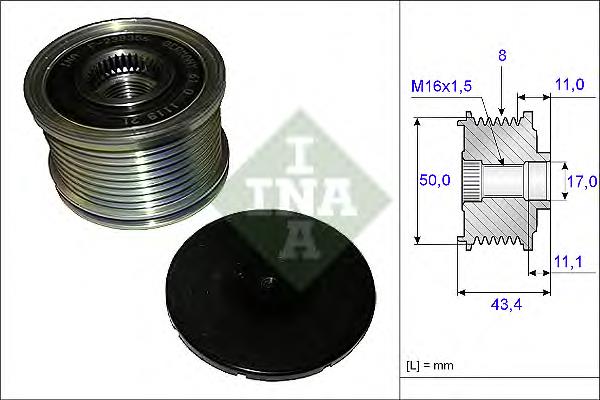 Do koszyka 535010810 LUK Koło pasowe alternatora