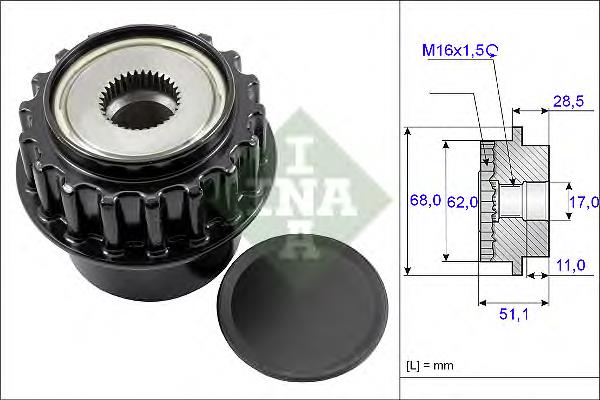 30750409 Volvo Koło pasowe alternatora