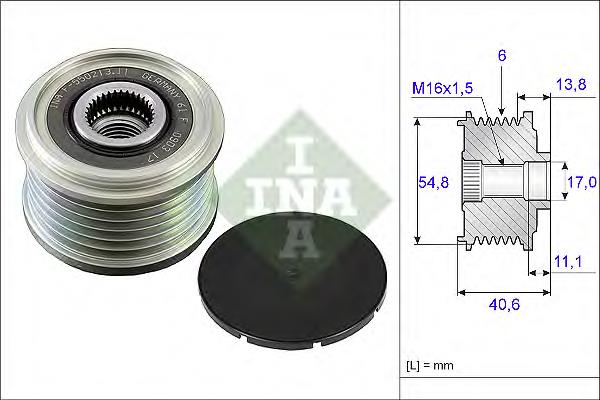 535 0102 10 INA koło pasowe alternatora