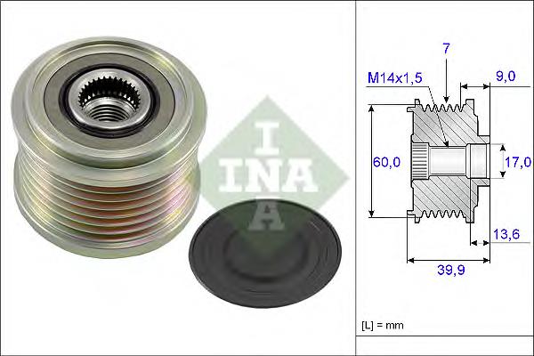 535 0215 10 INA koło pasowe alternatora