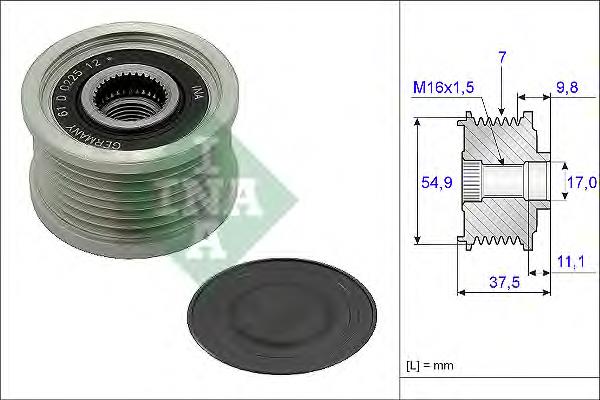 Koło pasowe alternatora INA 535023510 cena, od 44,41 USD