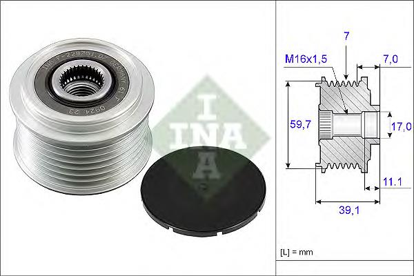 Koło pasowe alternatora Nissan Cabstar NT400 (F24M)