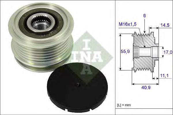 535001210 INA koło pasowe alternatora