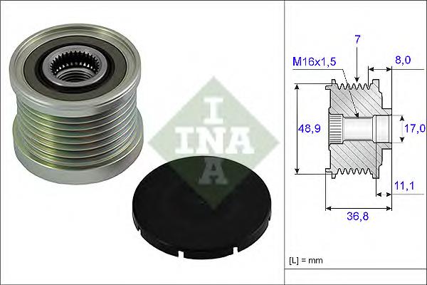 YT200081 A.b.a. koło pasowe alternatora