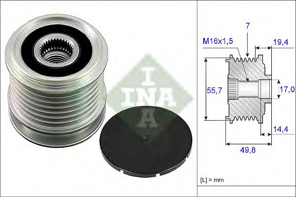 535016510 INA Koło pasowe alternatora