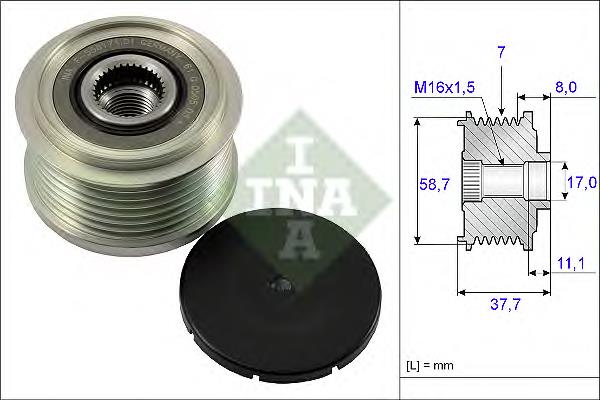 Koło pasowe alternatora Toyota 274150L040 cena, od 37,79 USD