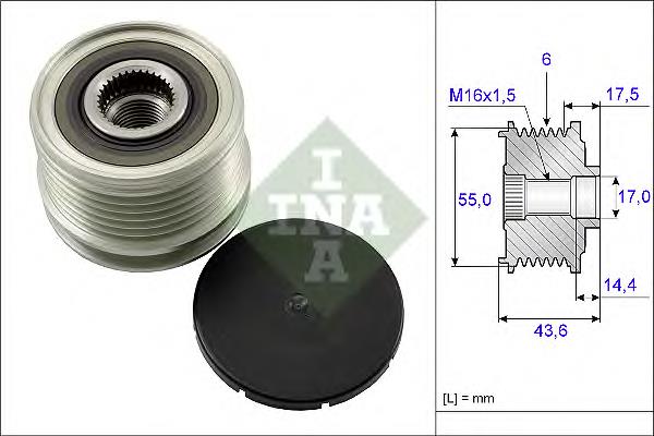 535010510 INA koło pasowe alternatora