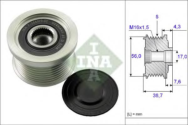 AP0003 As-pl koło pasowe alternatora