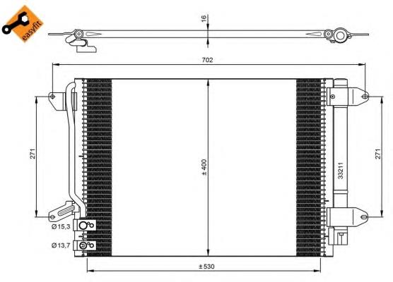 Chłodnica klimatyzacji Volkswagen Jetta 4 (162, 163, AV3, AV2)