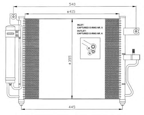 Do koszyka 9760625000 Hyundai/Kia Chłodnica klimatyzacji