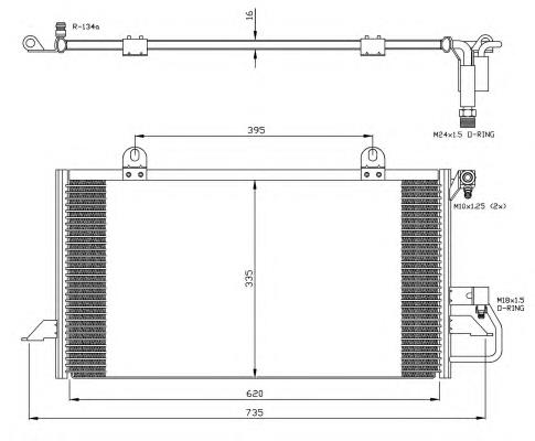 Chłodnica klimatyzacji 8A0260403AA VAG