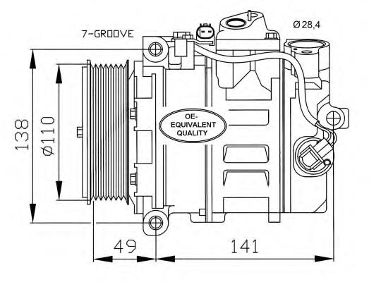 Sprężarka klimatyzacji 32729 NRF
