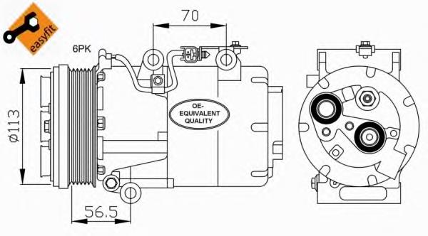 Sprężarka klimatyzacji Ford 4M5H19D629AB cena, od 209,51 USD