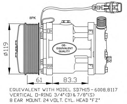 Sprężarka klimatyzacji Mahle Original ACP111000S cena, od 265,67 USD