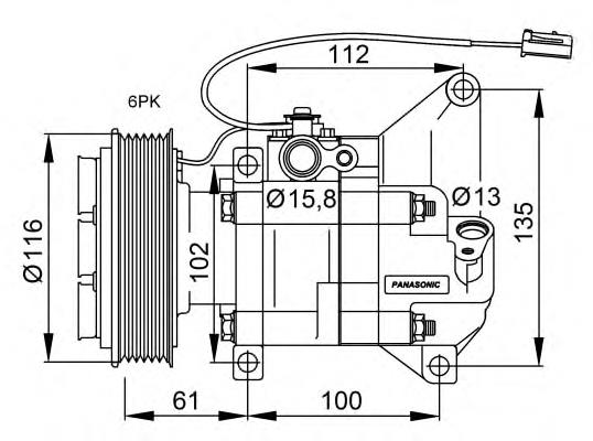 Sprężarka klimatyzacji Mazda D65161K00D cena, od 97,05 USD