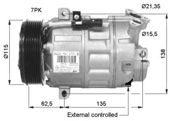 Do koszyka 5060410471 Renault (RVI) Sprężarka klimatyzacji