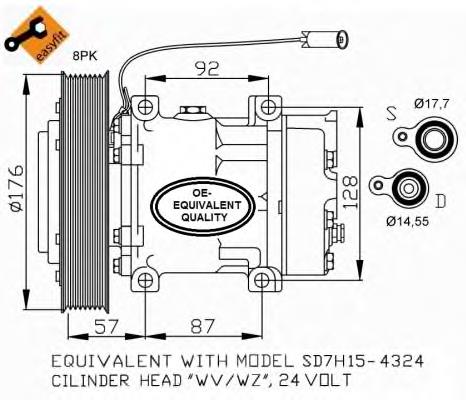 ACP126000P Mahle Original Sprężarka klimatyzacji
