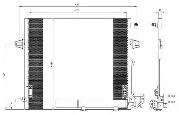 A1645000054 Mercedes Chłodnica klimatyzacji