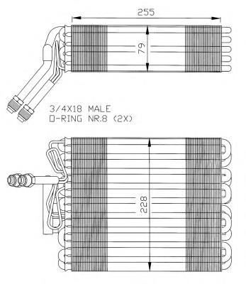 Parownik klimatyzacji do Volkswagen Golf II 19E, 1G1