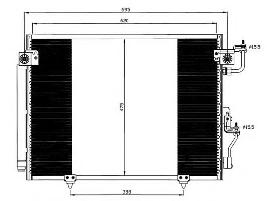 Chłodnica klimatyzacji Mitsubishi 7812A050 cena, od 116,17 USD
