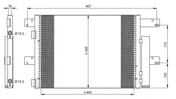 Chłodnica klimatyzacji Nissens 940096 cena, od 93,39 USD