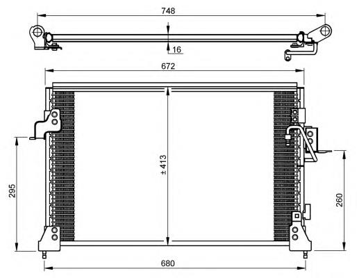 Chłodnica klimatyzacji Land Rover JRB100790 cena, od 131,10 USD