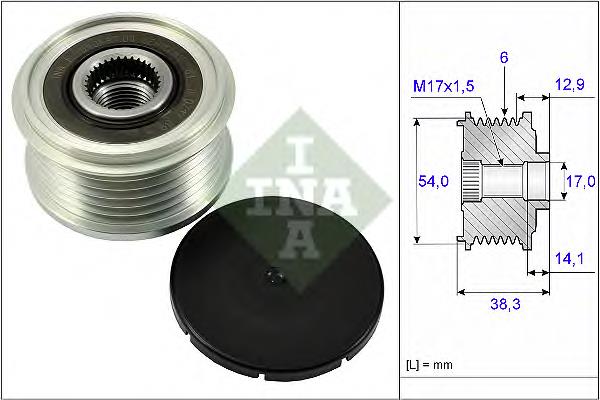 535026410 INA Koło pasowe alternatora